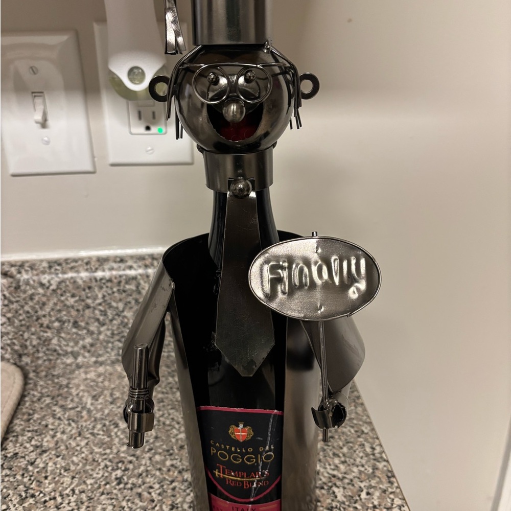 BRUBAKER Graduation-themed Metal Wine Bottle Holder